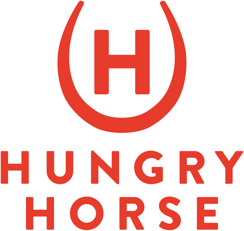 Hungry Horse logo with a stylized horse head and the words Hungry Horse, set in a lively and casual pub atmosphere, suggesting friendliness and enjoyment