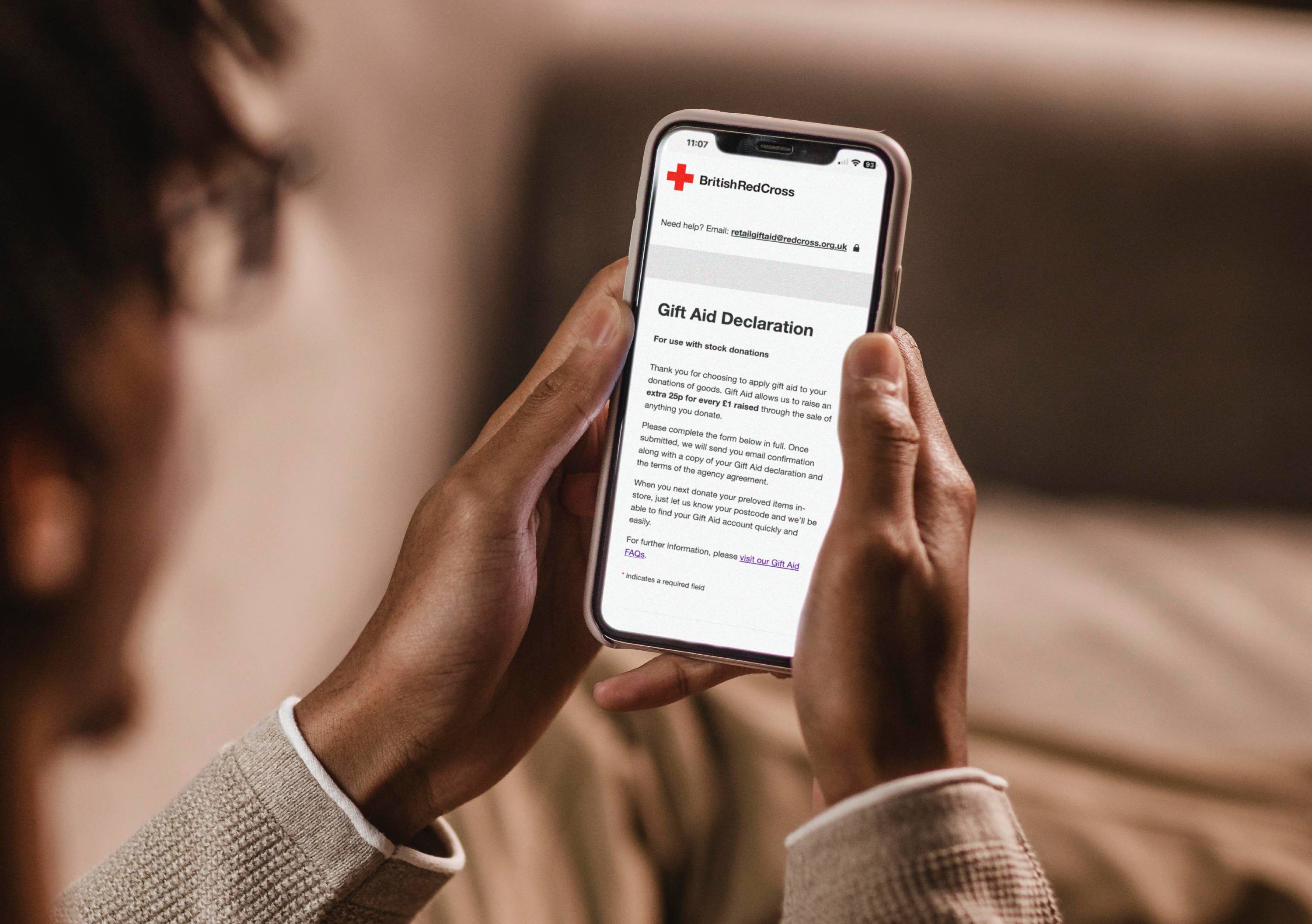 British Red Cross Donor Sign Up for Web