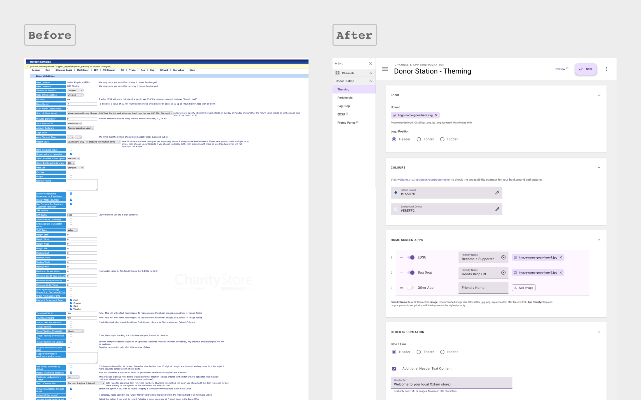 Settings UI Before & After