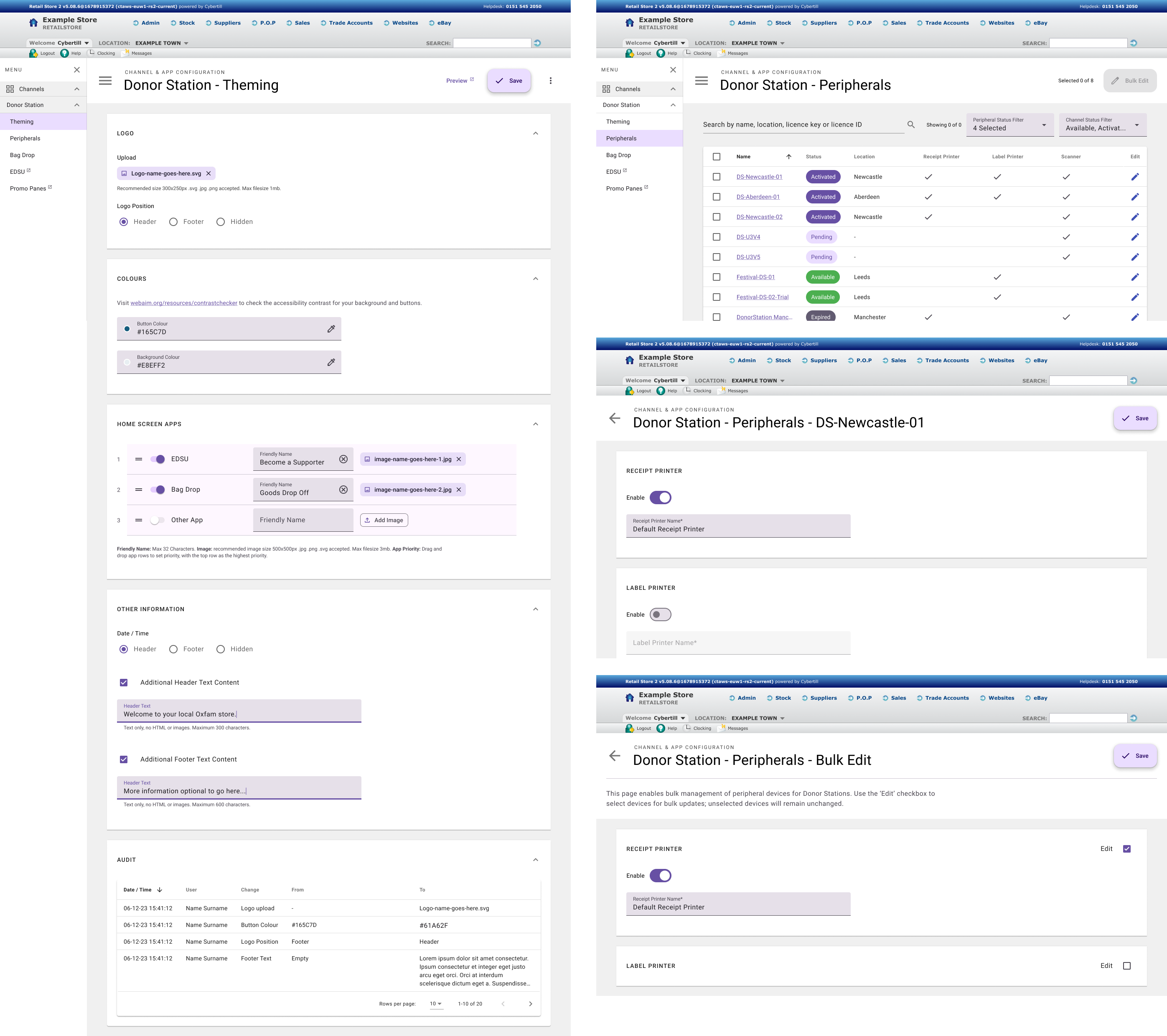 Settings & Configuration Prototypes